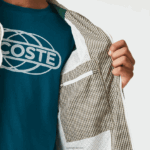 Lacoste מעיל אריג עם קפוצ'ון DZ4D0D1232 בז' נייבי לבן חאקי ירוק 87e גברים - Image 10