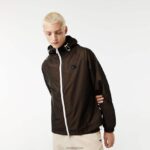 Lacoste מעיל אריג עם קפוצ'ון DZ4D0D1233 שחור חום נייבי ירוק חאקי txj גברים