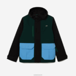 Lacoste מעיל אריג קולורבלוק דוחה מים DZ4D0D1247 שחור כחול ירוק ndn גברים - Image 4