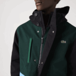 Lacoste מעיל אריג קולורבלוק דוחה מים DZ4D0D1247 שחור כחול ירוק ndn גברים - Image 5