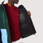 Lacoste מעיל אריג קולורבלוק דוחה מים DZ4D0D1247 שחור כחול ירוק ndn גברים - Image 6