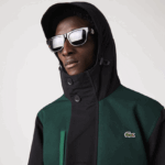 Lacoste מעיל אריג קולורבלוק דוחה מים DZ4D0D1247 שחור כחול ירוק ndn גברים - Image 7