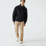 Lacoste מעיל בומבר מרופד בצווארון שרפה DZ4D0D1214 כחול כהה אפור כהה 2t9 גברים - Image 2