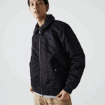 Lacoste מעיל בומבר מרופד בצווארון שרפה DZ4D0D1214 כחול כהה אפור כהה 2t9 גברים