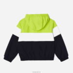 Lacoste מעיל ברדס עם רוכסן פוליאסטר ממוחזר DZ4D0D3054 כחול כהה לבן צהוב erv ילדים - Image 2