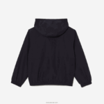 Lacoste מעיל ברדס עם רוכסן פוליאסטר ממוחזר DZ4D0D3053 כחול כהה hde ילדים - Image 2