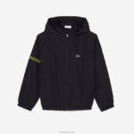 Lacoste מעיל ברדס עם רוכסן פוליאסטר ממוחזר DZ4D0D3053 כחול כהה hde ילדים