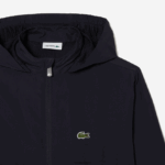 Lacoste מעיל ברדס עם רוכסן פוליאסטר ממוחזר DZ4D0D3053 כחול כהה hde ילדים - Image 3