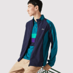 Lacoste מעיל גולף הניתן לאריזה ספורטיבית DZ4D0D1277 כחול כהה ירוק 6h2 גברים - Image 4