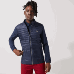 Lacoste מעיל גולף קל משקל עמיד במים ספורטיבי DZ4D0D1302 כחול כהה 5fs גברים
