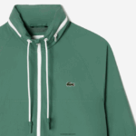 Lacoste מעיל דוחה מים ברדס נשלף DZ4D0D390 ירוק חאקי kx5 גברים - Image 5