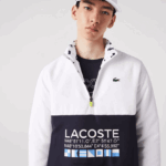 Lacoste מעיל טניס ספורטיבי דוחה מים DZ4D0D1237 לבן כחול כהה 0l3 גברים