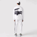 Lacoste מעיל טניס ספורטיבי דוחה מים DZ4D0D1237 לבן כחול כהה 0l3 גברים - Image 3
