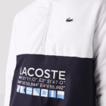 Lacoste מעיל טניס ספורטיבי דוחה מים DZ4D0D1237 לבן כחול כהה 0l3 גברים - Image 4
