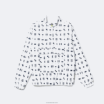 Lacoste מעיל טניס ספורטיבי דוחה מים DZ4D0D1237 לבן כחול כהה 0l3 גברים - Image 5