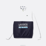 Lacoste מעיל טניס ספורטיבי דוחה מים DZ4D0D1237 לבן כחול כהה 0l3 גברים - Image 6