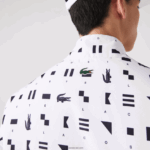 Lacoste מעיל טניס ספורטיבי דוחה מים DZ4D0D1237 לבן כחול כהה 0l3 גברים - Image 9