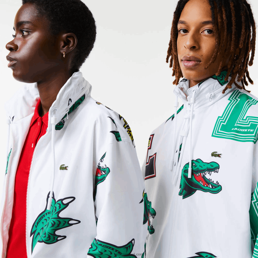lacoste_d79ed7a2d799d79c_d798d7a4d798d794_d793d795d797d794_d79ed799d79d_dz4d0d1245_d79cd791d79f_sbh_d792d791d7a8d799d79d.png Lacoste מעיל טפטה דוחה מים DZ4D0D1245 לבן sbh גברים - Image 1