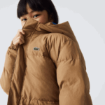 Lacoste מעיל טפטה עם ברדס רקמת תנין DZ4D0D3222 חום כחול 9fg ילדים - Image 2