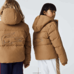 Lacoste מעיל טפטה עם ברדס רקמת תנין DZ4D0D3222 חום כחול 9fg ילדים - Image 3