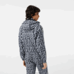 Lacoste מעיל טרנינג עם קפוצ'ון גדול מדי DZ4D0D2437 שחור כחול לבן zi8 נשים - Image 3
