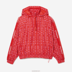 Lacoste מעיל טרנינג עם קפוצ'ון גדול מדי DZ4D0D2438 כתום אדום ורוד zi1 נשים - Image 4