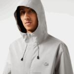 Lacoste מעיל מסלול קצר עמיד למים DZ4D0D387 אפור kzw גברים - Image 2