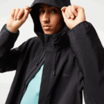 Lacoste מעיל מסלול קצר עמיד למים DZ4D0D388 שחור 031 גברים - Image 2