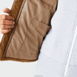 Lacoste מעיל מרופד דוחה מים DZ4D0D1231 חום z0w גברים - Image 6