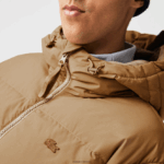 Lacoste מעיל מרופד דוחה מים DZ4D0D1231 חום z0w גברים - Image 9