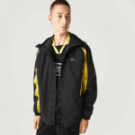 Lacoste מעיל ניילון בלוק מורשת DZ4D0D1238 שחור צהוב tj6 גברים - Image 2