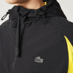 Lacoste מעיל ניילון בלוק מורשת DZ4D0D1238 שחור צהוב tj6 גברים - Image 8