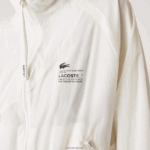 Lacoste מעיל ניילון מרופד רשת DZ4D0D2626 לבן 70V נשים - Image 5