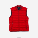 Lacoste מעיל נפוח קל משקל מתקפל עמיד במים DZ4D0D1288 אדום 240 גברים - Image 4