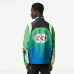 Lacoste מעיל ספורט עם הדפס לוח דמקה DZ4D0D392 ירוק כחול צ'י גברים - Image 3