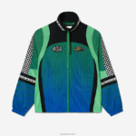 Lacoste מעיל ספורט עם הדפס לוח דמקה DZ4D0D392 ירוק כחול צ'י גברים - Image 4