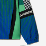 Lacoste מעיל ספורט עם הדפס לוח דמקה DZ4D0D392 ירוק כחול צ'י גברים - Image 7
