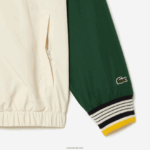 Lacoste מעיל ספורט פוליאסטר ממוחזר DZ4D0D391 לבן ירוק pt2 גברים - Image 2