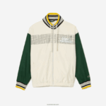 Lacoste מעיל ספורט פוליאסטר ממוחזר DZ4D0D391 לבן ירוק pt2 גברים