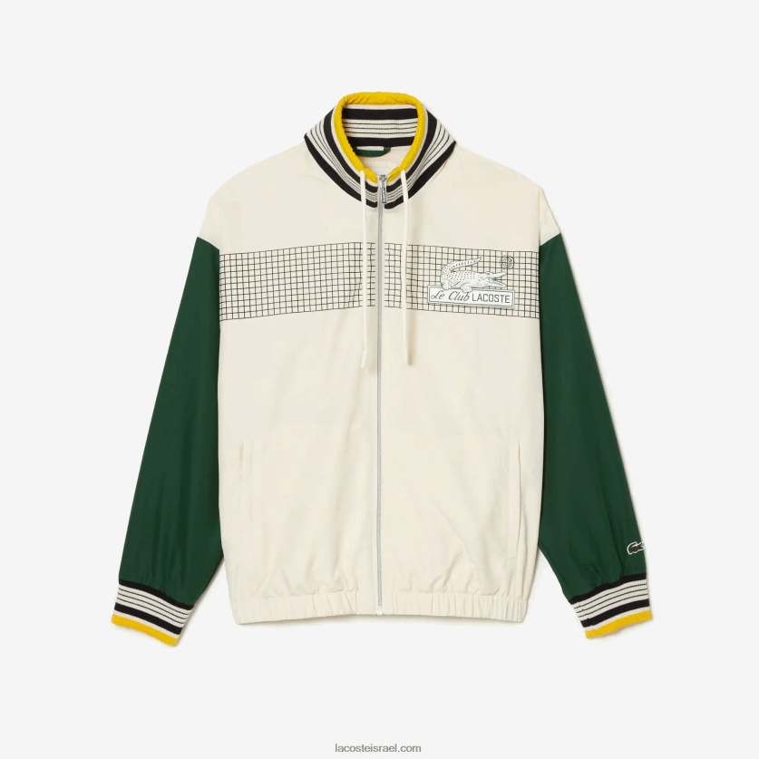 lacoste_d79ed7a2d799d79c_d7a1d7a4d795d7a8d798_d7a4d795d79cd799d790d7a1d798d7a8_d79ed79ed795d797d796d7a8_dz4d0d391_d79cd791d79f_.png Lacoste מעיל ספורט פוליאסטר ממוחזר DZ4D0D391 לבן ירוק pt2 גברים - Image 1