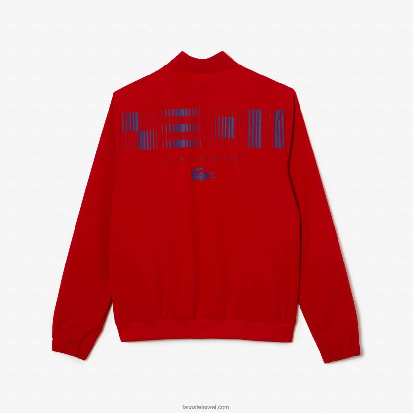 Lacoste מעיל ספורט x novak djokovic DZ4D0D1266 אדום סגול trf גברים - Image 2
