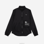 Lacoste מעיל ספורטיבי דוחה מים שניתן לארוז DZ4D0D2619 שחור 031 נשים - Image 4