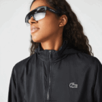 Lacoste מעיל ספורטיבי דוחה מים שניתן לארוז DZ4D0D2619 שחור 031 נשים - Image 6