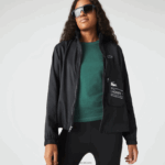 Lacoste מעיל ספורטיבי דוחה מים שניתן לארוז DZ4D0D2619 שחור 031 נשים