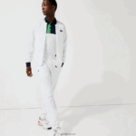 Lacoste מעיל ספורטיבי קל משקל עמיד במים DZ4D0D1321 לבן נייבי כחול לבן ירוק gqe גברים
