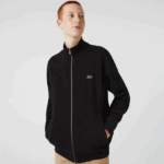 Lacoste מעיל צמר פיקה צווארון סטנד רוכסן DZ4D0D1034 שחור 031 גברים - Image 2