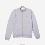 Lacoste מעיל צמר פיקה צווארון סטנד רוכסן DZ4D0D1036 chine אפור cca גברים - Image 5