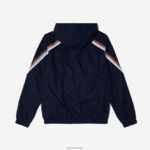 Lacoste מעיל קפוצ'ון פוליאסטר ממוחזר טניס DZ4D0D379 כחול כהה כתום לבן ag4 גברים - Image 5
