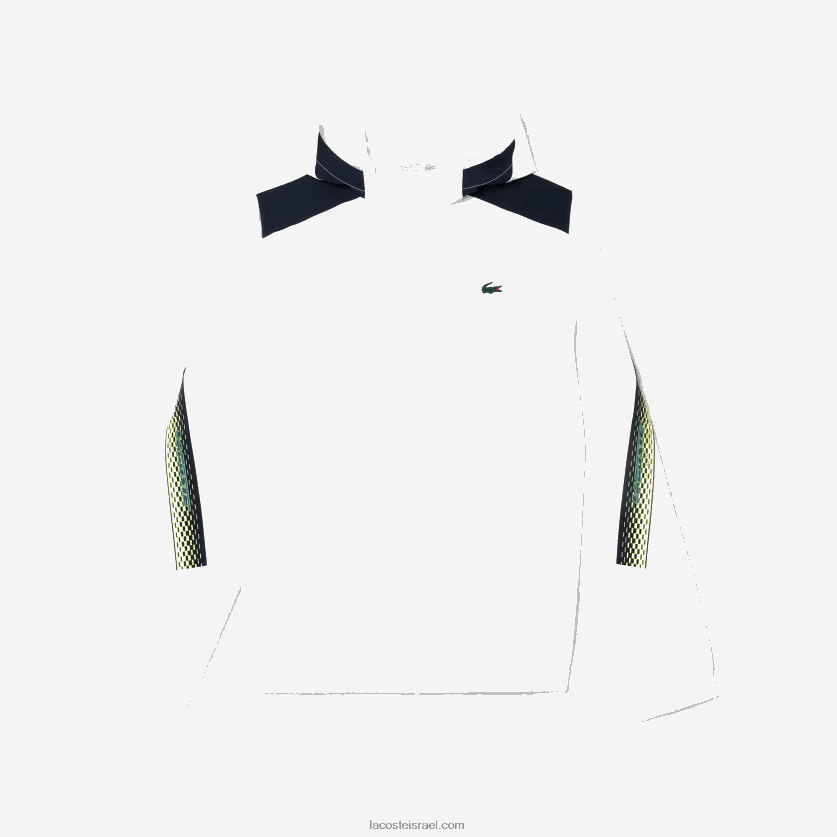lacoste_d79ed7a2d799d79c_d7a7d7a4d795d7a6d795d79f_d7a4d795d79cd799d790d7a1d798d7a8_d79ed79ed795d797d796d7a8_d798d7a0d799d7a1.png Lacoste מעיל קפוצ'ון פוליאסטר ממוחזר טניס DZ4D0D381 לבן נייבי כחול צהוב x1i גברים - Image 1