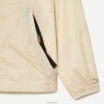 Lacoste מעיל קפוצ'ון קצר עם רוכסן DZ4D0D382 לבן שחור aj8 גברים - Image 7